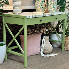 Load image into Gallery viewer, Green/White Striped Desk

