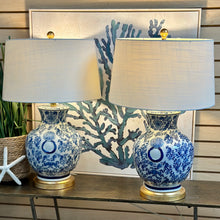 Load image into Gallery viewer, Blue/White Chinoiserie Lamp
