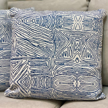 Load image into Gallery viewer, Blue Squiggly Pillow
