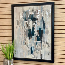 Load image into Gallery viewer, Teal/Taupe/Silver Abstract
