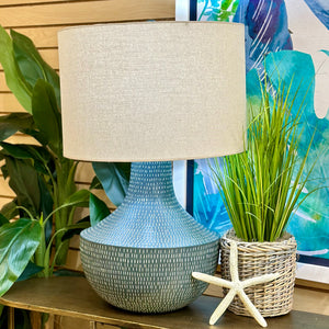 Blue-Grey Alumunum Table Lamp