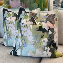 Load image into Gallery viewer, Green/Pink Down Pillow
