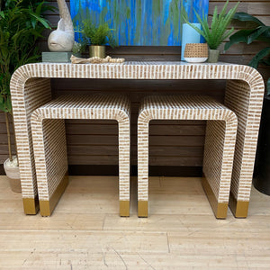 Waterfall Mother of Pearl Side Table