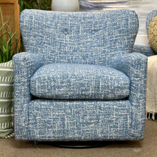 Load image into Gallery viewer, Blue Jacquard Swivel Glider
