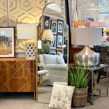 Load image into Gallery viewer, Arched Golden Floor Mirror
