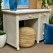 Load image into Gallery viewer, White Wicker Desk
