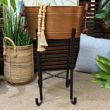Load image into Gallery viewer, Bronze Ice Bucket W/Stand
