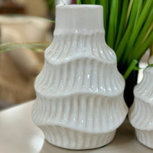 Load image into Gallery viewer, MED Wavy Ivory Vase

