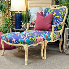 Load image into Gallery viewer, Ornate Fish Chair W/Ottoman
