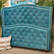 Load image into Gallery viewer, Aqua Queen Tufted Bed
