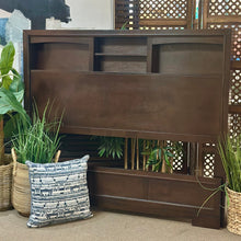 Load image into Gallery viewer, Queen Mocha Shelf Bed
