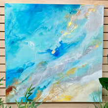 Load image into Gallery viewer, Aqua/Gold Original Abstract
