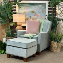 Load image into Gallery viewer, Stanley Blue Chair W/Otto

