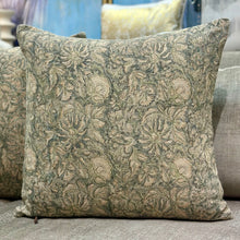 Load image into Gallery viewer, PB Green Floral Pillow
