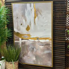 Load image into Gallery viewer, Gold/Grey Abstract Art
