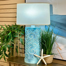 Load image into Gallery viewer, Aqua Swirl Lamp
