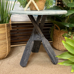 Grey Oar Side Table