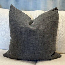Load image into Gallery viewer, PB Charcoal 'Belgian Linen' Down Pillow
