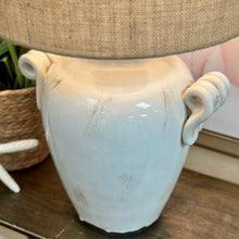 Load image into Gallery viewer, Ivory Ceramic Jar Lamp
