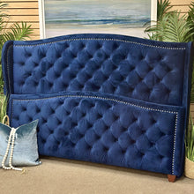 Load image into Gallery viewer, Navy King Tufted Bed
