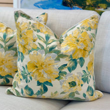 Load image into Gallery viewer, Yellow Floral Down Pillow
