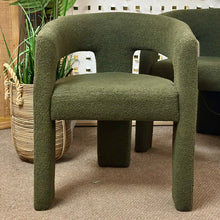 Load image into Gallery viewer, Green Sherpa Dining Chair
