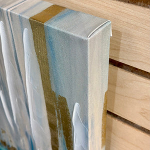 Blue/Gold Canvas Abstract II