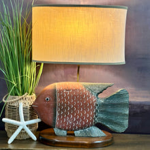 Load image into Gallery viewer, Wood Red Fish Lamp
