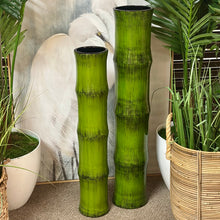 Load image into Gallery viewer, Sm Green Bamboo Vase
