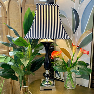 Black & White Striped Lamp