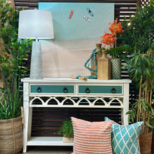 Load image into Gallery viewer, 2DRW Teal/Ivory Console
