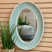 Load image into Gallery viewer, Aqua Crackle Mirror
