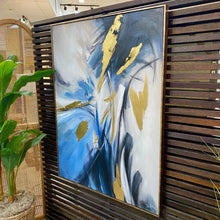 Load image into Gallery viewer, Gold/Blue/Black Abstract
