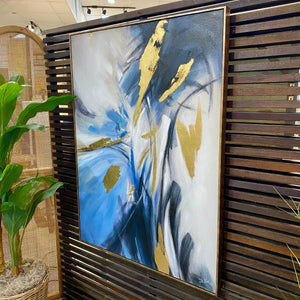 Gold/Blue/Black Abstract