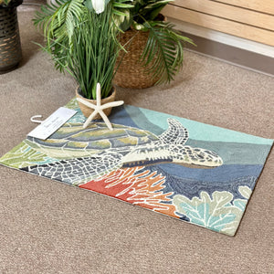 Aqua Turtle Indoor/Outdoor Rug