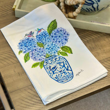 Load image into Gallery viewer, Hummingbird Hydrangeas Towel
