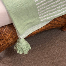 Load image into Gallery viewer, Pastel Green/White Throw
