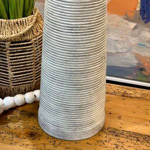 Whitewash Ribbed Lamp