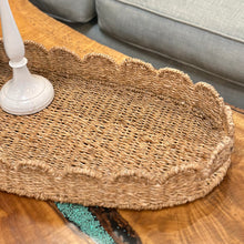 Load image into Gallery viewer, Scalloped Edge Woven Tray
