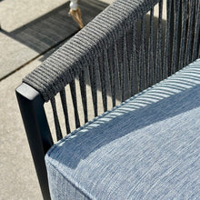 Load image into Gallery viewer, 4PC Outdoor Blue Rope Seating Set
