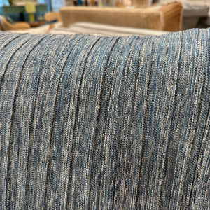 Grey/Blue Striped Pillow