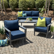 Load image into Gallery viewer, 4PC Outdoor Navy Seating Set
