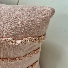 Load image into Gallery viewer, Pale Pink Fringe Pillow
