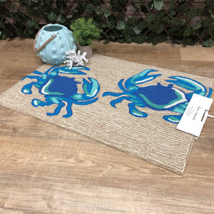 Indoor/Outdoor Blue Crabs Rug