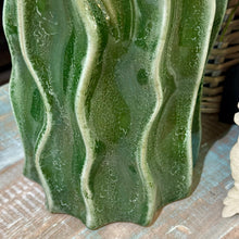 Load image into Gallery viewer, Green Textured Vase
