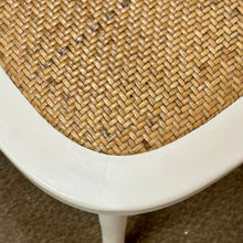Load image into Gallery viewer, White Cane Seat Dining Chair
