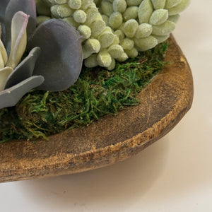 Long Dough Bowl Succulent