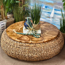 Load image into Gallery viewer, Teak &amp; Wicker Coffee Table
