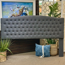 Load image into Gallery viewer, King Grey Tufted Headboard
