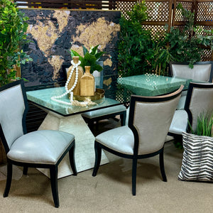 Designer Glass Top Dining Table